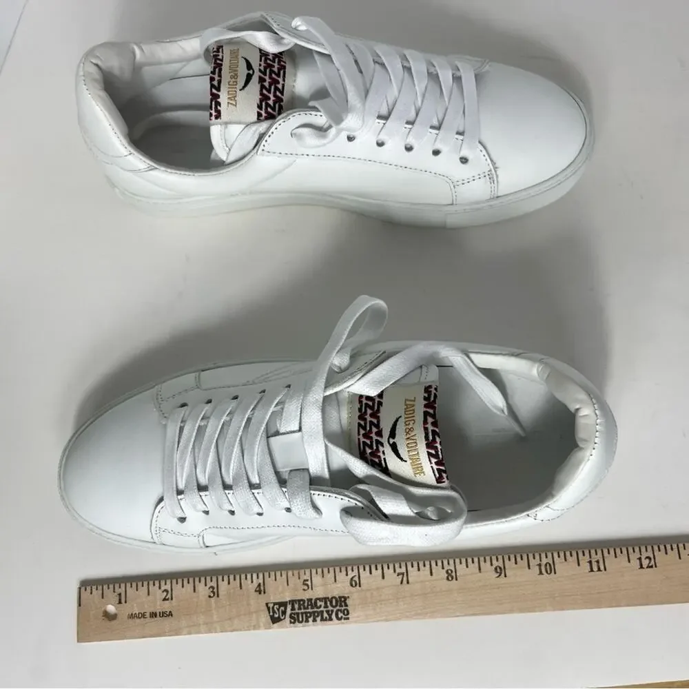 Zadig and Voltaire Low Top Flash Trainers Lighting Bolt Sneakers Unisex